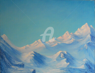 Картина под названием "Ледяное безмолвие г…" - Igor Pape, Подлинное произведение искусства, Масло