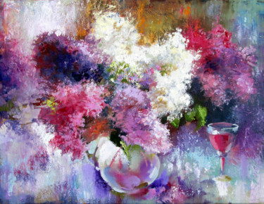 Painting titled "Lilac Dreams" by Igor Pautov, Original Artwork, Oil