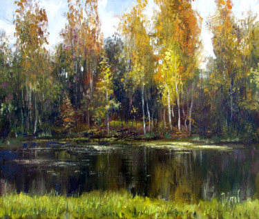 Painting titled "Лесная сказка" by Igor Pautov, Original Artwork, Oil