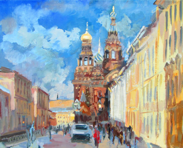 Painting titled "Ветреный день" by Igor Pautov, Original Artwork, Oil
