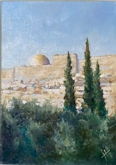 Malerei mit dem Titel "Jerusalem" von Igor Piddubnyi, Original-Kunstwerk, Öl