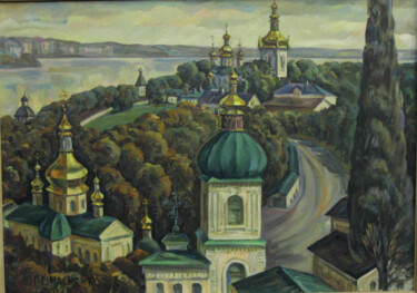 Painting titled "Киево-Печерская лав…" by Igor Primachenko, Original Artwork, Oil