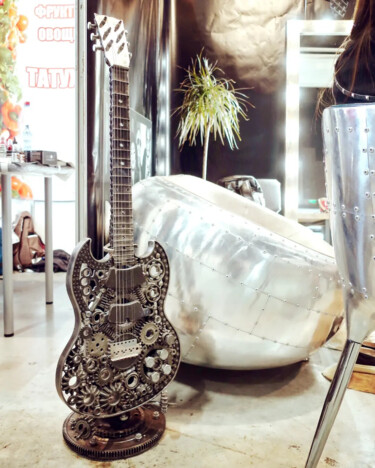 Sculpture intitulée "Guitar Gibson sg sp…" par Игорь Редин, Œuvre d'art originale, Métaux