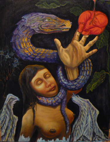 Pintura titulada "Ева" por Igor Ryazantsev, Obra de arte original, Oleo Montado en Bastidor de camilla de madera