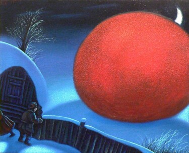Painting titled "Guest Night" by Igor Shaimardanov, Original Artwork, Oil