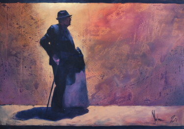 Painting titled "A hard way home" by Igor Shulman, Original Artwork, Acrylic