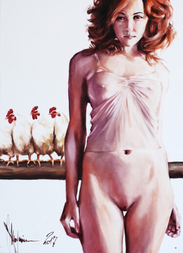 Картина под названием "Anna" - Igor Shulman, Подлинное произведение искусства, Масло