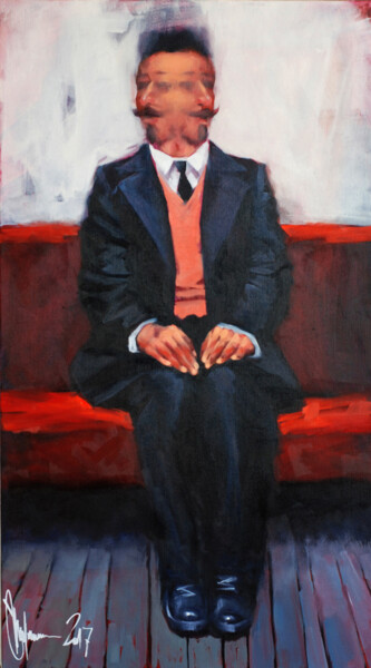 Картина под названием "Self-portrait. The…" - Igor Shulman, Подлинное произведение искусства, Масло