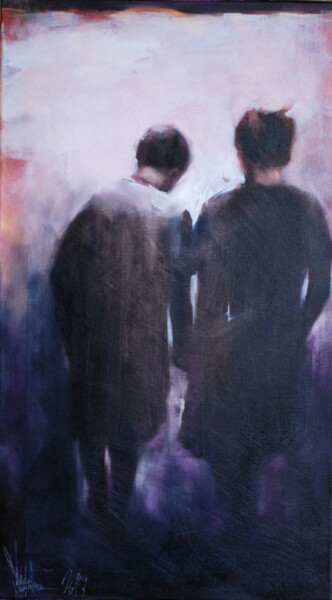 Peinture intitulée "Evening walks." par Igor Shulman, Œuvre d'art originale, Acrylique