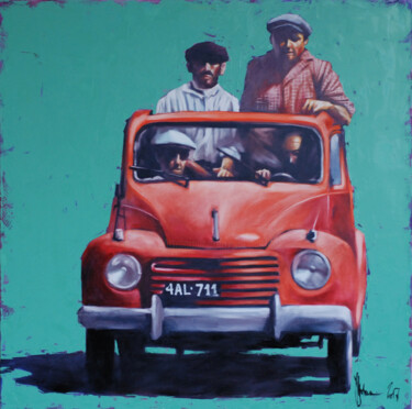 Картина под названием "The guys from the n…" - Igor Shulman, Подлинное произведение искусства, Масло