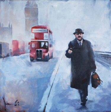 Painting titled "London story." by Igor Shulman, Original Artwork, Oil