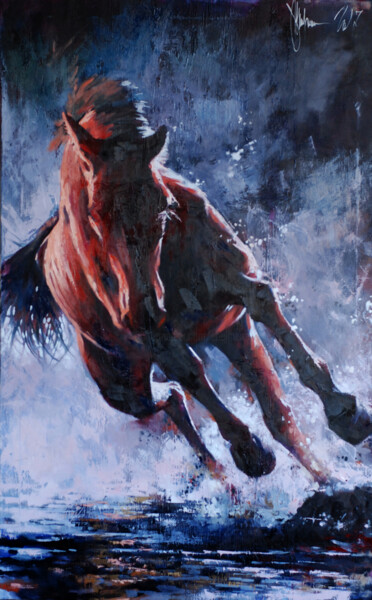 Pintura intitulada "Stormbringer." por Igor Shulman, Obras de arte originais, Óleo