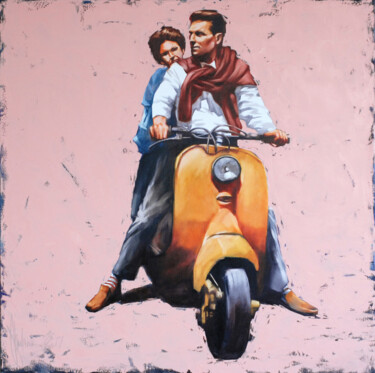 Schilderij getiteld "Spring. Milano." door Igor Shulman, Origineel Kunstwerk, Olie