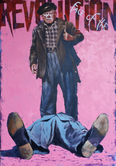 Картина под названием "Face of the revolut…" - Igor Shulman, Подлинное произведение искусства, Масло
