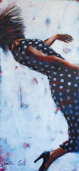 Pintura titulada "Polka dot dress.(WS…" por Igor Shulman, Obra de arte original, Oleo