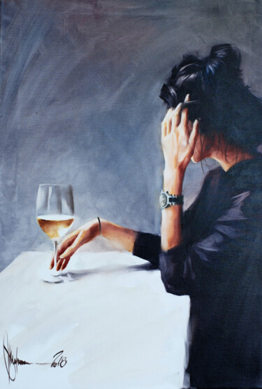 Painting titled "Alone." by Igor Shulman, Original Artwork, Oil