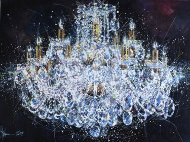 Painting titled "Chandelier #5. Shin…" by Igor Shulman, Original Artwork, Acrylic