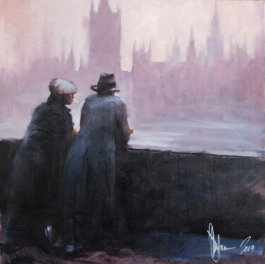 Peinture intitulée "Winter.London." par Igor Shulman, Œuvre d'art originale, Huile