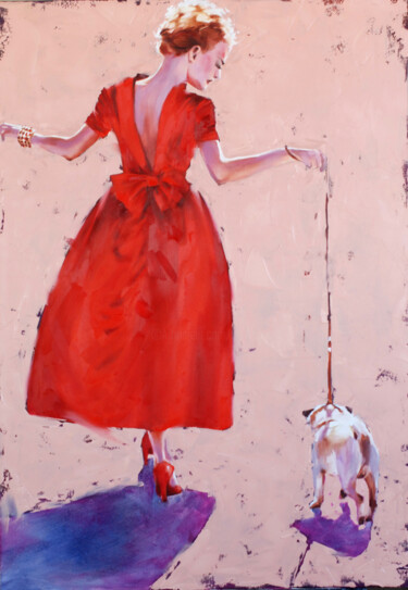 Schilderij getiteld "Glamorous walks in…" door Igor Shulman, Origineel Kunstwerk, Olie