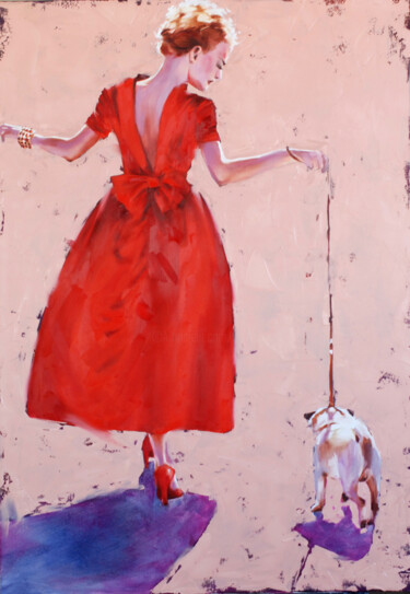 Pintura titulada "Glamorous walks in…" por Igor Shulman, Obra de arte original, Oleo