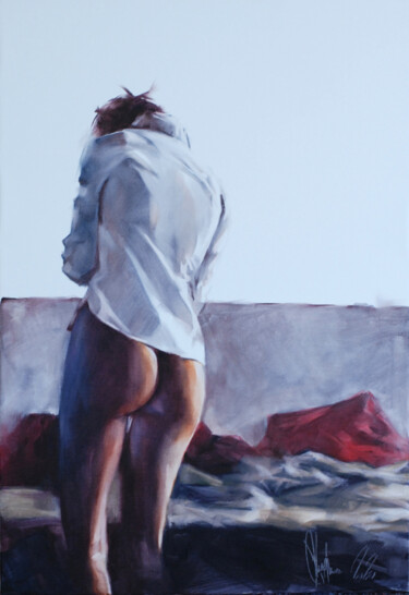 Painting titled "Either morning or e…" by Igor Shulman, Original Artwork, Oil