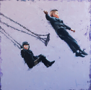 Peinture intitulée "The swing of my chi…" par Igor Shulman, Œuvre d'art originale, Huile