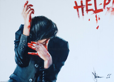 Картина под названием "Help !!!" - Igor Shulman, Подлинное произведение искусства, Масло