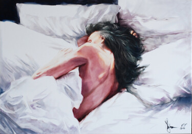 Peinture intitulée "Cold bed." par Igor Shulman, Œuvre d'art originale, Huile