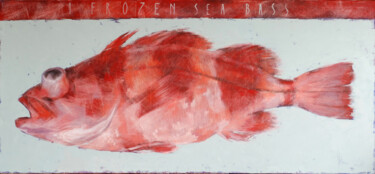 Ζωγραφική με τίτλο "1 frozen sea bass." από Igor Shulman, Αυθεντικά έργα τέχνης, Λάδι