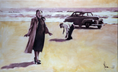 Schilderij getiteld "An unscheduled visi…" door Igor Shulman, Origineel Kunstwerk, Olie