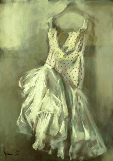 Painting titled "Dream about a dress." by Igor Shulman, Original Artwork, Oil