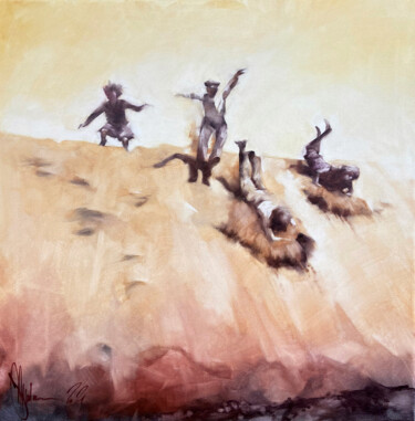 Pintura intitulada "sandy rivers" por Igor Shulman, Obras de arte originais, Óleo