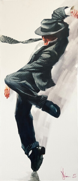 Painting titled "Street dancer #6." by Igor Shulman, Original Artwork, Oil