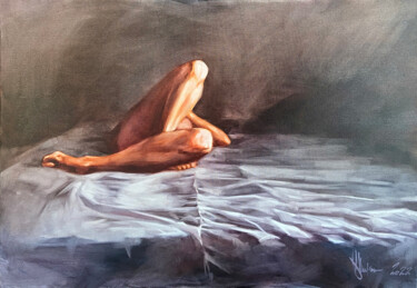 Schilderij getiteld "Morning light." door Igor Shulman, Origineel Kunstwerk, Olie Gemonteerd op Frame voor houten brancard