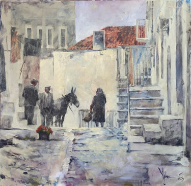 Painting titled "Сorsiсa. Winter. Re…" by Igor Shulman, Original Artwork, Oil Mounted on Wood Stretcher frame