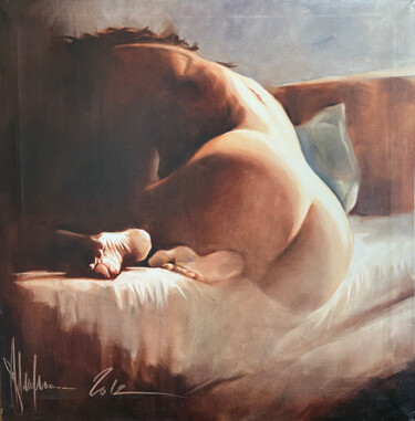 Malarstwo zatytułowany „Morning ray.” autorstwa Igor Shulman, Oryginalna praca, Olej Zamontowany na Drewniana rama noszy