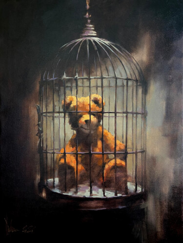 绘画 标题为“Punishment without…” 由Igor Shulman, 原创艺术品, 油 安装在木质担架架上