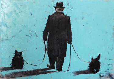 Pintura titulada "Walking. Step by st…" por Igor Shulman, Obra de arte original, Oleo