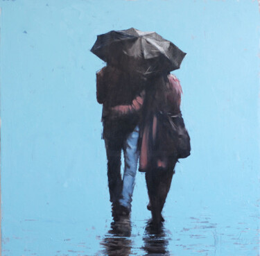 Painting titled "Rainy" by Igor Shulman, Original Artwork, Oil
