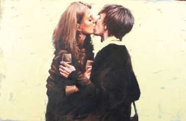 Peinture intitulée "Kissing" par Igor Shulman, Œuvre d'art originale, Huile