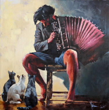 Pittura intitolato "Hard night morning" da Igor Shulman, Opera d'arte originale, Olio