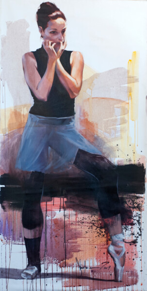 Painting titled "running..." by Igor Shulman, Original Artwork, Oil