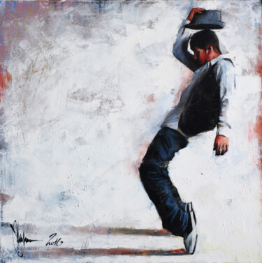 Painting titled "Street dancer I" by Igor Shulman, Original Artwork, Oil