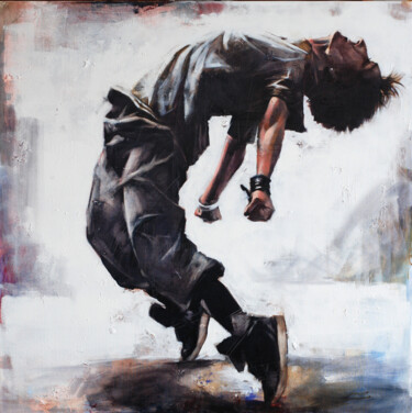 Pittura intitolato "Street dancer IV" da Igor Shulman, Opera d'arte originale, Olio
