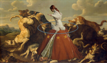 Painting titled "Europe hoop" by Igor Skaletsky, Original Artwork, Collages