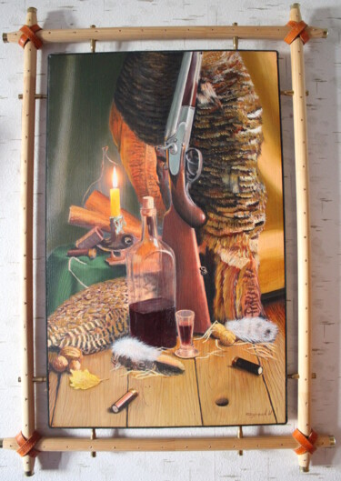 Картина под названием "Охотничий натюрморт…" - Игорь Сурков, Подлинное произведение искусства, Масло