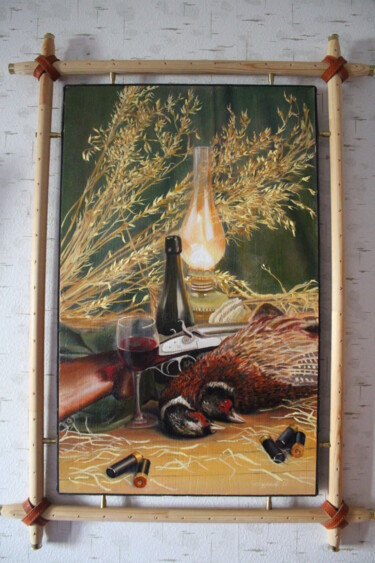 Malerei mit dem Titel "Охотничий натюрморт…" von Igor Surkov, Original-Kunstwerk, Öl