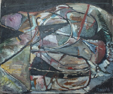Картина под названием "Степь Steppe (АБСТР…" - Игорь Терехов, Подлинное произведение искусства, Масло