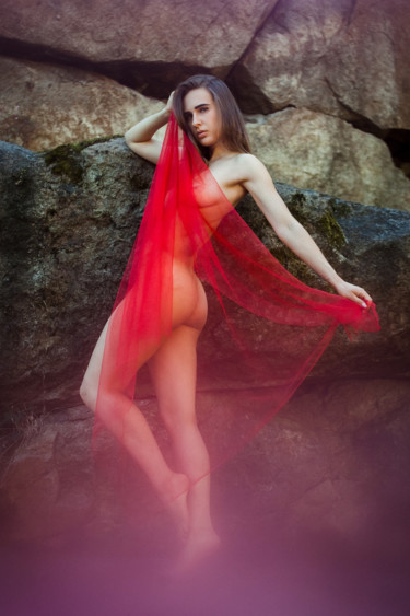 Photography titled "Red veil 3" by Igor Topolenko, Original Artwork, Digital Photography