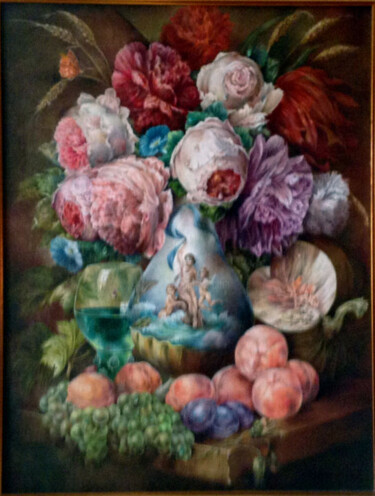 Pintura intitulada "Цветы" por Igor Velov, Obras de arte originais